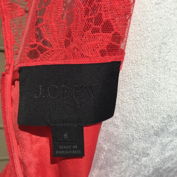J. CREW COLLECTION - Coral floral Venetian lace fitted dress - Like new … - Picture 8 of 8